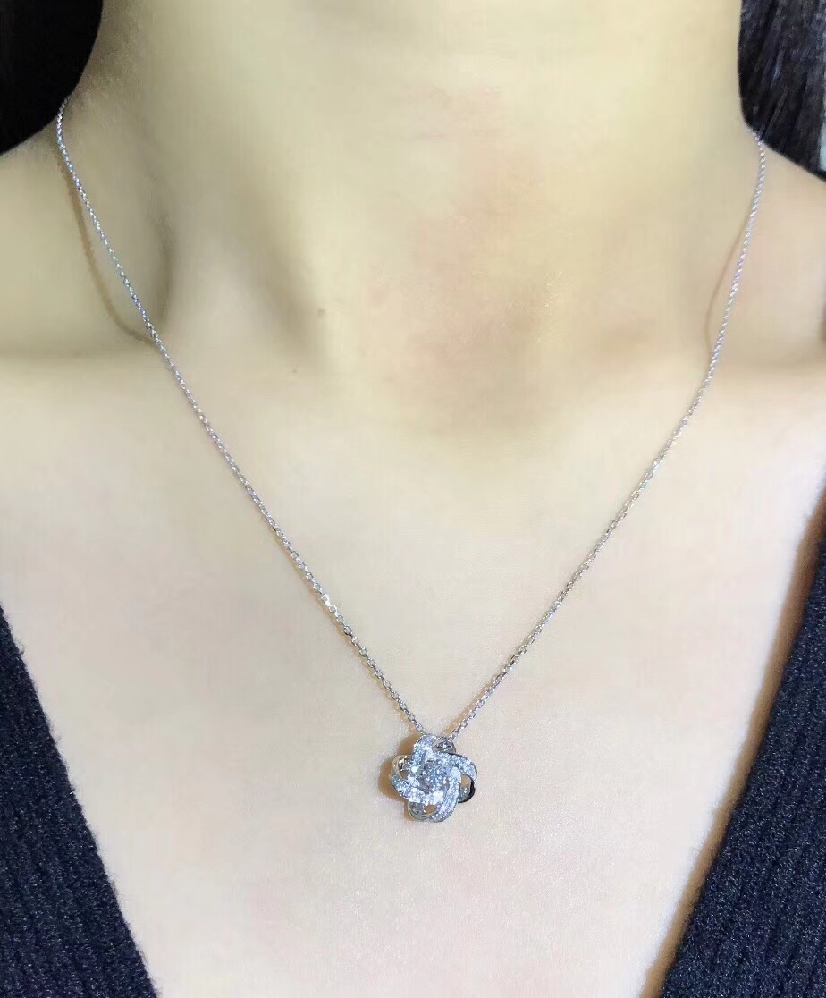 P00098S Diamond Necklace in 18k Gold/18k White Gold