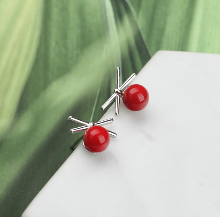 Idolra Jewelry S925 Silver Cross with Pearl Earring