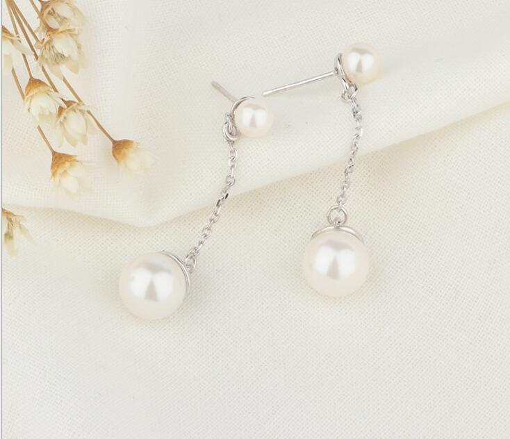 Idolra Jewelry S925 Silver Tassels type with Pearl Earring