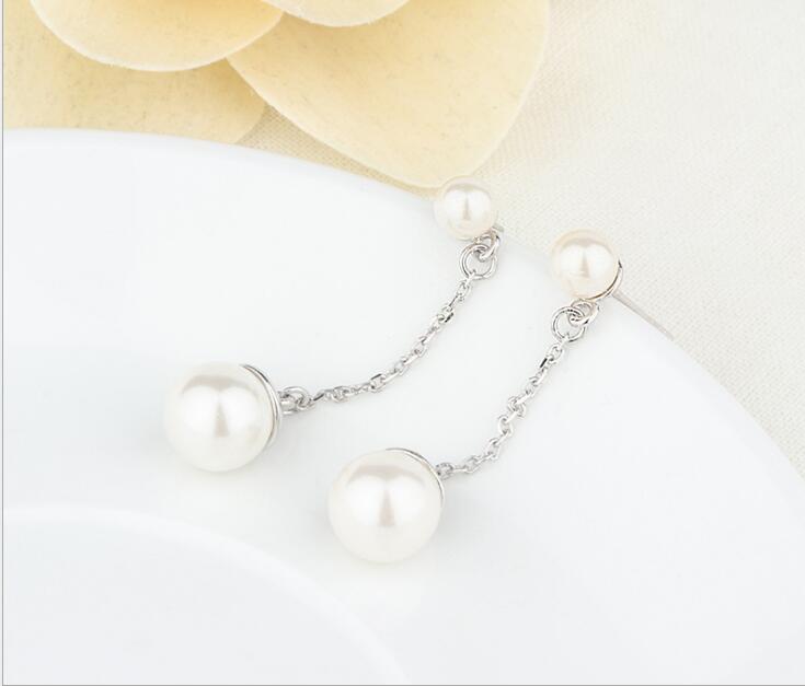 Idolra Jewelry S925 Silver Tassels type with Pearl Earring