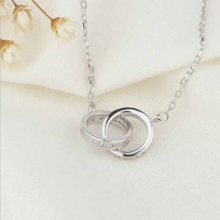 Idolra Jewelry S925 Silver Circle Necklace