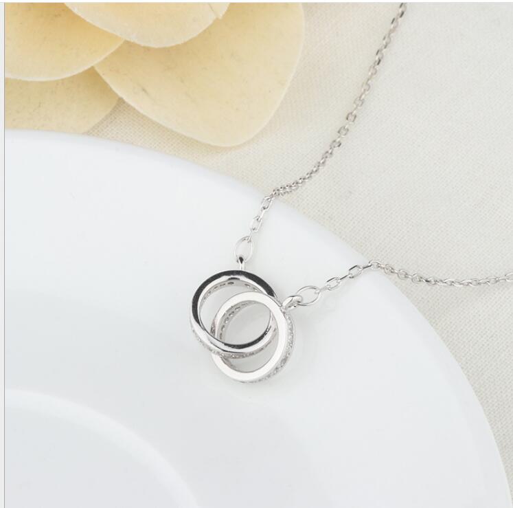 Idolra Jewelry S925 Silver Circle Necklace
