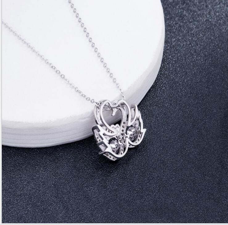 Idolra Jewelry S925 Silver Swarovski style with with 3A Zircon Necklace
