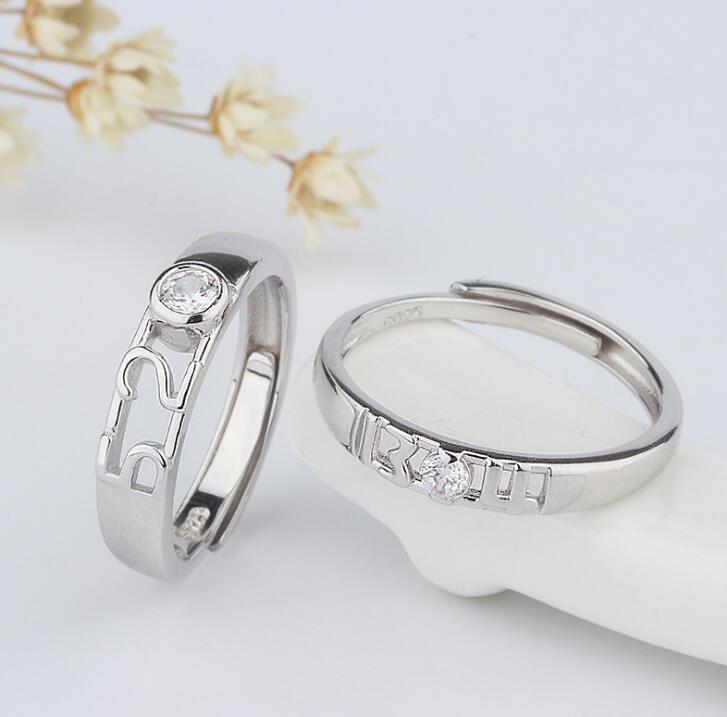 Idolra Jewelry S925 Silver Couple ring with 3A Zircon Ring