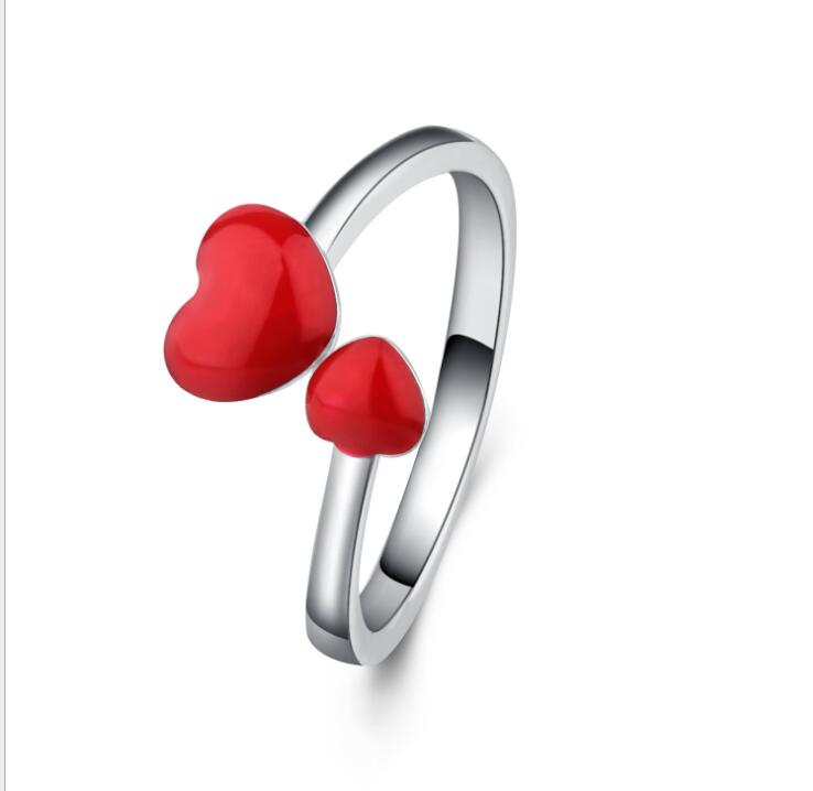 Idolra Jewelry S925 Silver Heart-Shaped Ring