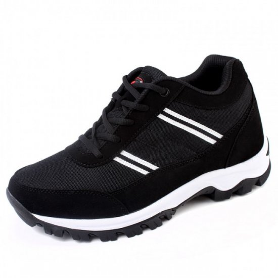 Urltralight Casual 3Inches/7.5CM Black Height Running Shoes Elevator Sneakers