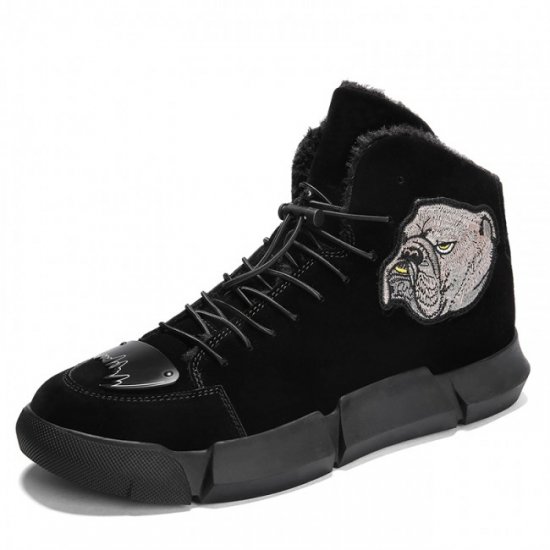Winter Sport 2.8Inches/7CM Black Elevator Sneakers High Top Lift Shoes [SH445]
