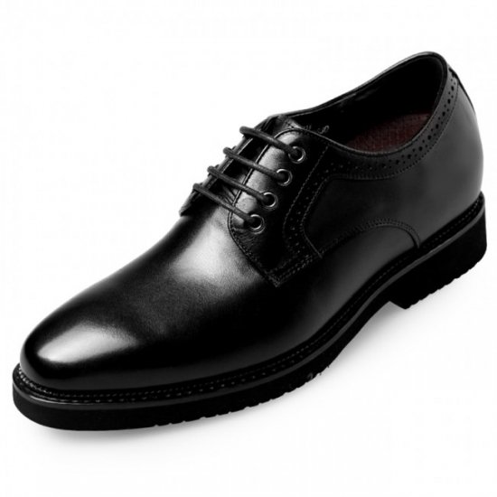 Lightweight 2.8Inches/7CM Black Office Busines Formal Elevator Shoes