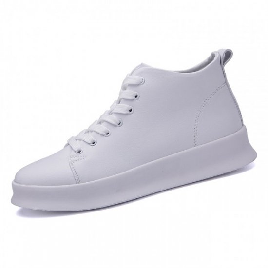 Youth Casual 3.2Inches/8CM White Elevator Sneakers Men Shoes