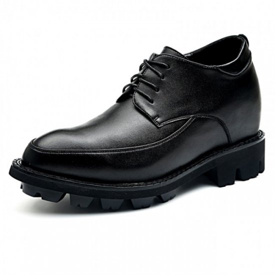 4.7Inches/12CM Extra Taller Calfskin Lace Up Tuxedo Shoes 