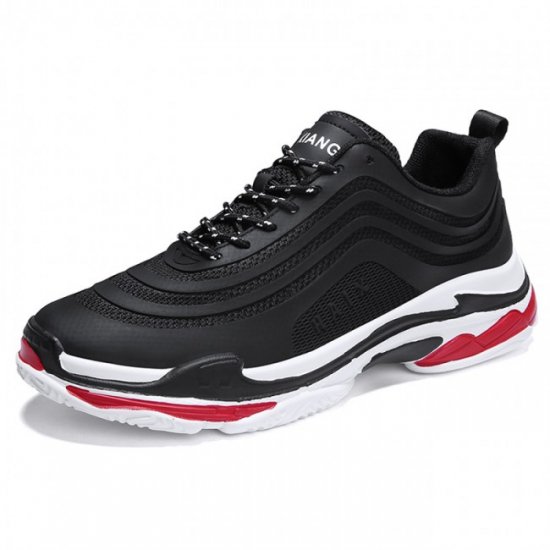 2.4Inches/6CM Black Hidden Lifts Mesh Sneakers Confort Eelevator Sport Shoes