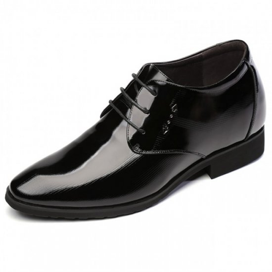 3.2Inches/8CM Black European Cowhide Tuxedo Oxfords Busines Elevator Shoes