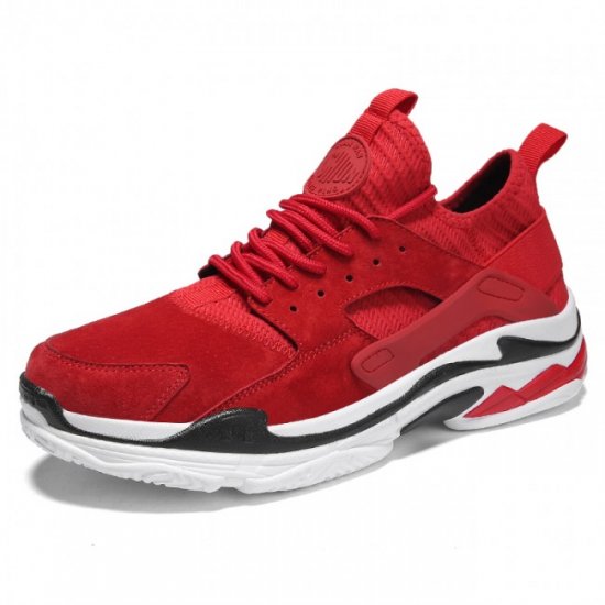 Lightweight 2.4Inches/6CM Red Elevator Flying Sneakers Shoes