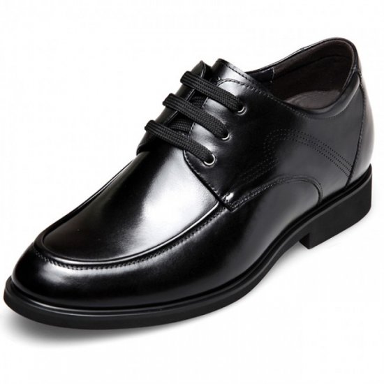 Breathable Casual 2.6Inches/6.5CM Height Increasing Black Business Shoes
