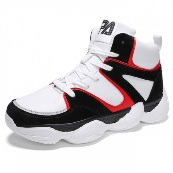 3.15Inches/8CM Black-White Basketball Elevator Sports Shoes