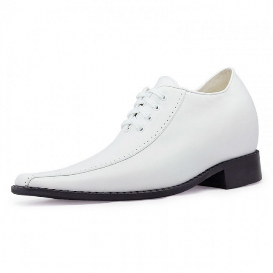 Classic 3.15Inches/8CM White European Dress Height Increasing Elevator Shoes