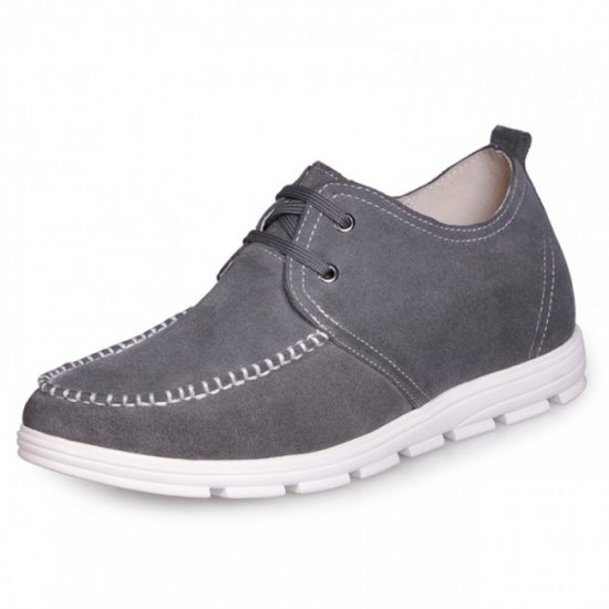 Fashion 2Inches/5.08CM Grey Elevator Casual Shoes