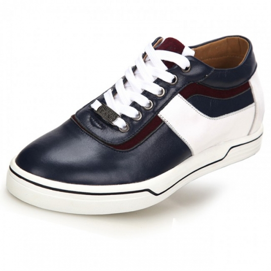 Comfort Casual 2.4Inches/6CM Blue Height Increasing Skateboarding Shoes
