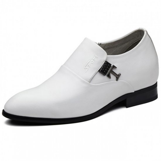 Casual 2.4Inches/6CM White Elevator Wedding Loafers Business Shoes [SH982]