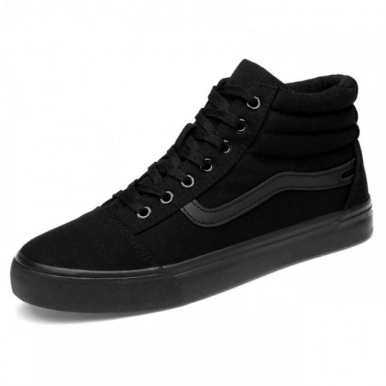 2.8Inches/7CM Black Elevator Plimsolls High Top Taller Sneakers Shoes