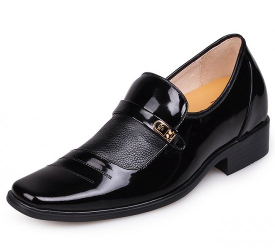 2.75Inches/7CM Patent Leather Height Increasing Shoes