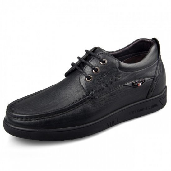 Lightweight Casual 2.36Inches/6CM Black Elevator Driver Shoes