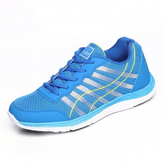 Lightweight Mesh 2.56Inches/6.5CM Blue Lace Up Elevator Sneakers Walking Shoes