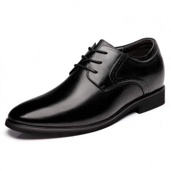 Trendy 2.6Inches/6.5CM Black Elevator Formal Business Shoes [SH1047]