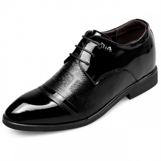 Exalted 2.8Inches/7CM Height Increasing Cap Top Wedding Elevator Derby Shoes