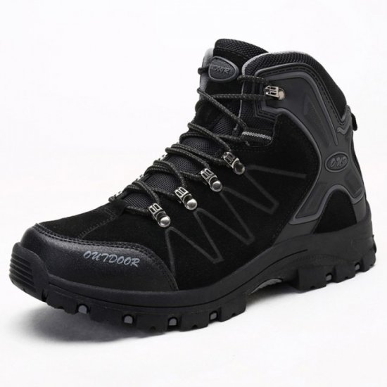 High Top 3.2Inches/8CM Black Elevator Hiking Height Increasing Trekking Shoes