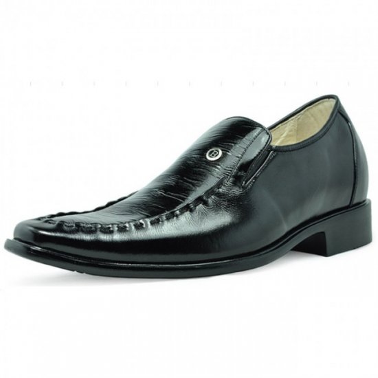 Men 2.75Inches/7CM Black Dress Height Increasing Shoes