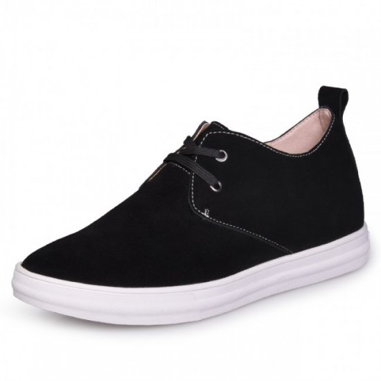 2.36Inches/6CM Black British Elevated Board Shoes [SH570]