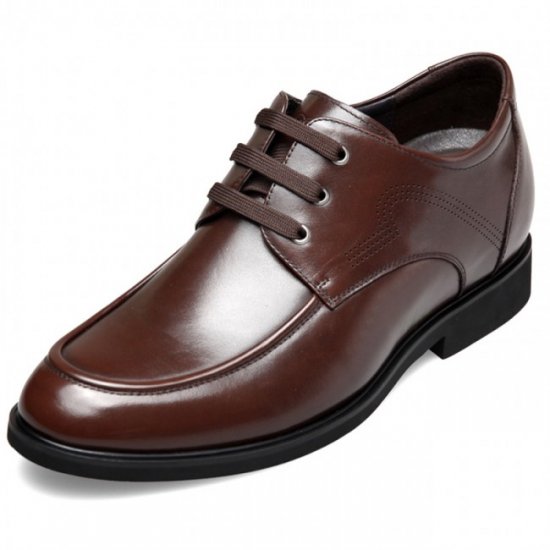 Breathable casual 2.6Inches/6.5CM Brown Elevator Business Shoes