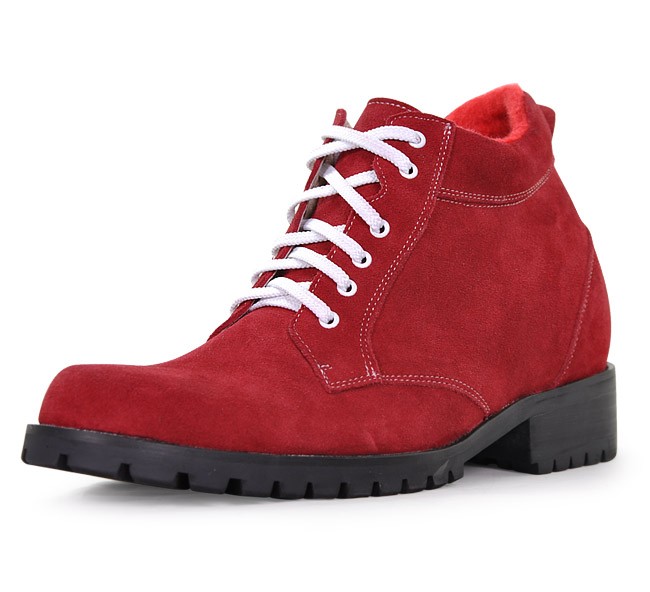 Get Taller 3.54Inches/9CM Red Increasing Height Elevator Boots