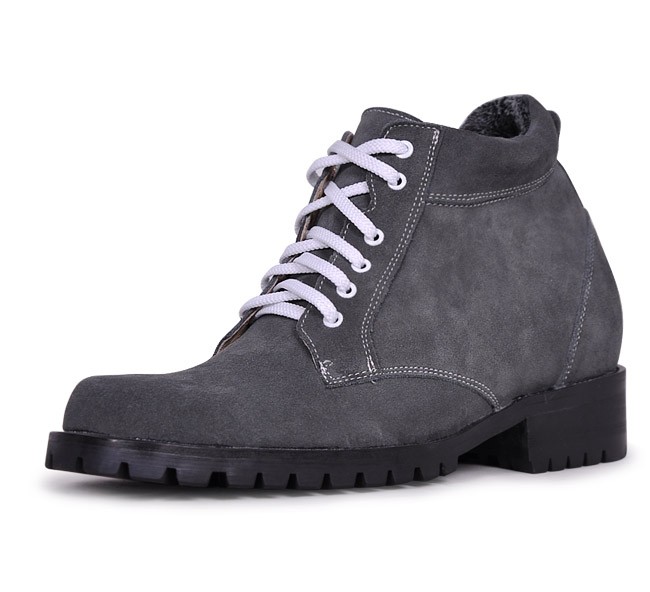 3.54Inches/9CM Gray Men Height Increasing Elevator Boots