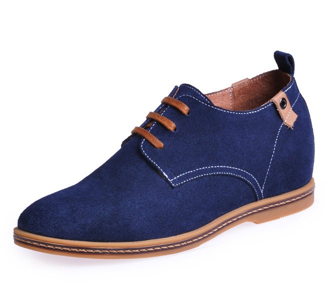 Casual 2.36Inches/6CM Dark Blue UK Height Elevator Shoes