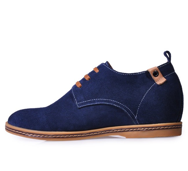 Casual 2.36Inches/6CM Dark Blue UK Height Elevator Shoes