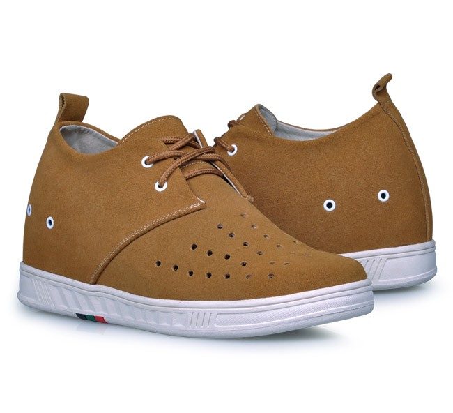 Casual Men 2.75Inches/7CM Yellow Elevator Taller Shoes