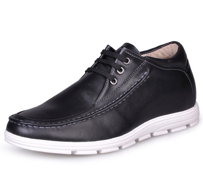 Men 2.36Inches/6CM Black Casual Height Increasing Shoes
