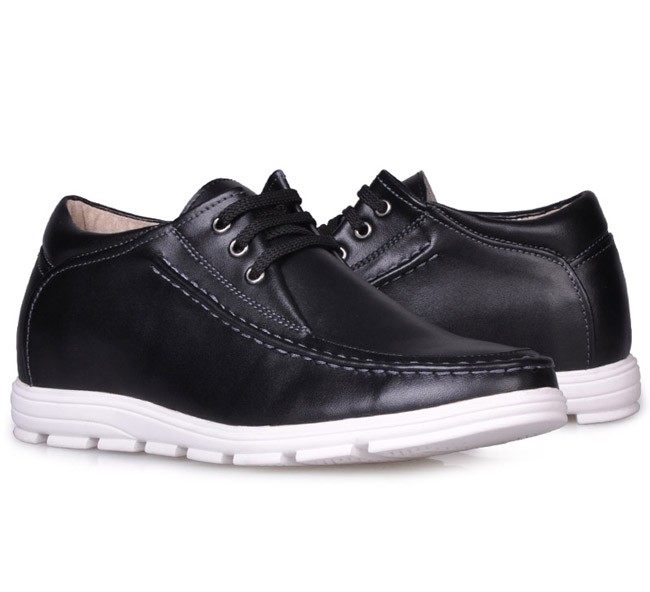 Men 2.36Inches/6CM Black Casual Height Increasing Shoes