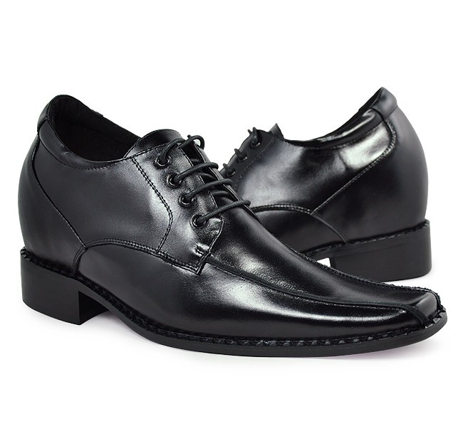 Men 3.15Inches/8CM Black Elevator Dress Shoes