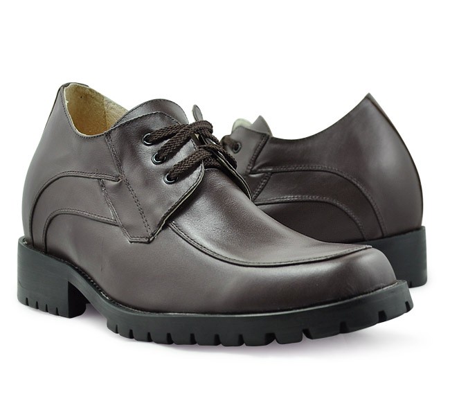 Casual 3.54Inches/9CM Brown Increasing Height Elevator Shoes