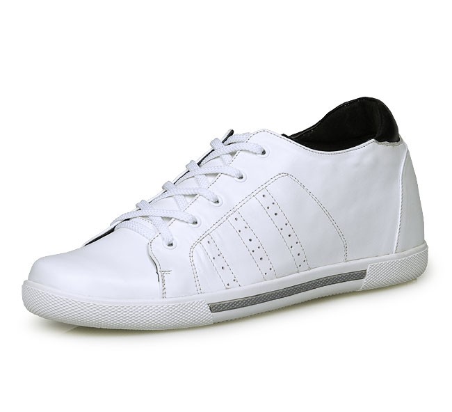 Become Taller 2.75Inches/7CM White Lift Sports Men Shoes