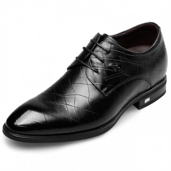 Awesome 2.6Inches/6.5CM Black Bridegroom Elevator Dress Shoes