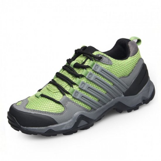2.95Inches/7.5CM Green Hiking Increase Height Outdoor Sports Shoes