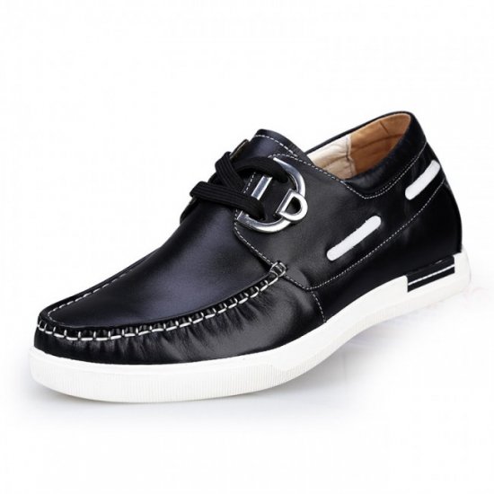 Fashion 2.36Inches/6CM Black Elevator Driving Height Shoes