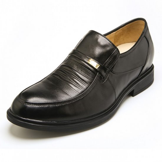2.17 Inches/5.5CM Black Europe Leather Elevator Formal Shoes