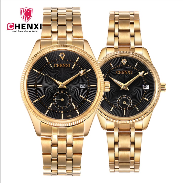 069A CHENXI Stainless Steel Band Couples Watch