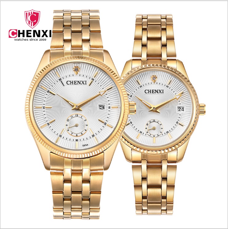069A CHENXI Stainless Steel Band Couples Watch