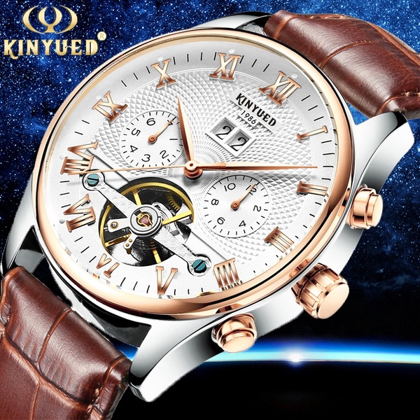 Swiss Mechanical Tourbillon Brand Watches Classic Six-pin Mechanical Watches Men\'s Business Watch Automatic Hollow Mechanical Wristwatches Male Christmas Gift Watches Montres Pour Homme